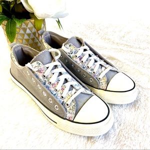 converse white leather trainers